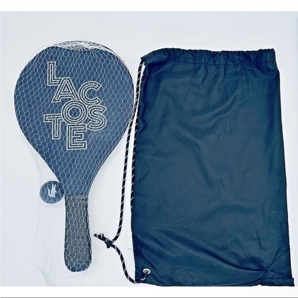 COPY - Lacoste beach racquet set pickleball / paddle ball with carrying bag USED - Picture 2 of 6